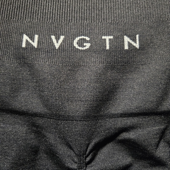 NVGTN Black Shorts Rouching Workout Wear Size Large - Picture 6 of 7